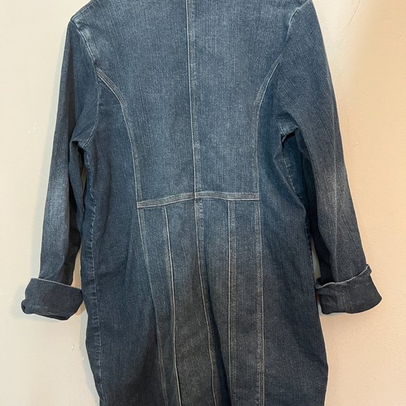 Motto Your Style Mantra Retro Denim Coat Dress Jacket Sgt Pepper Style - Picture 11 of 11